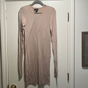 Avant Toi Women's Lightweight Tan Sleeve Dress